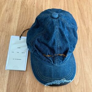 Song for the Mute Washed Denim Cap - Dreamers’ Collection - Cotton - Blue